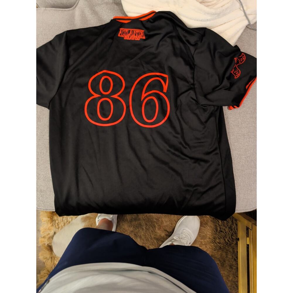 Atlanta Braves Stranger Things Jersey 2025 Stadium Giveaway SG SG 86 Black XL - Picture 7 of 8